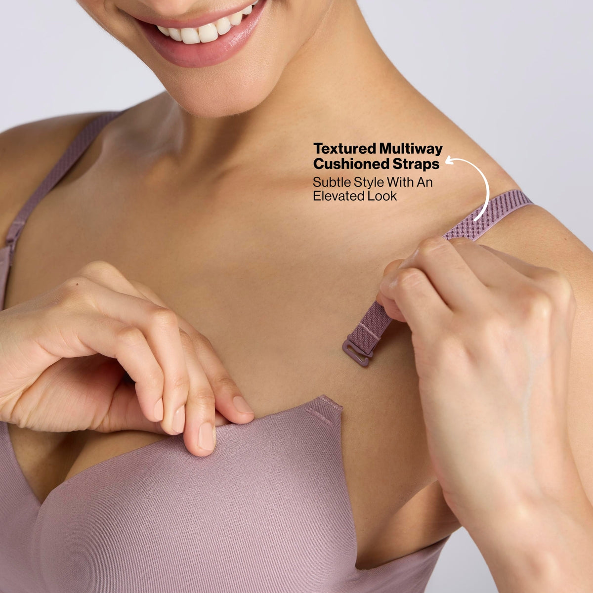 Nykd By Nykaa Adapt360° Seamless NBL Multiway Non-Wired  Everyday T-Shirt Bra With In-Built Padded Cups NYB428 Lavender