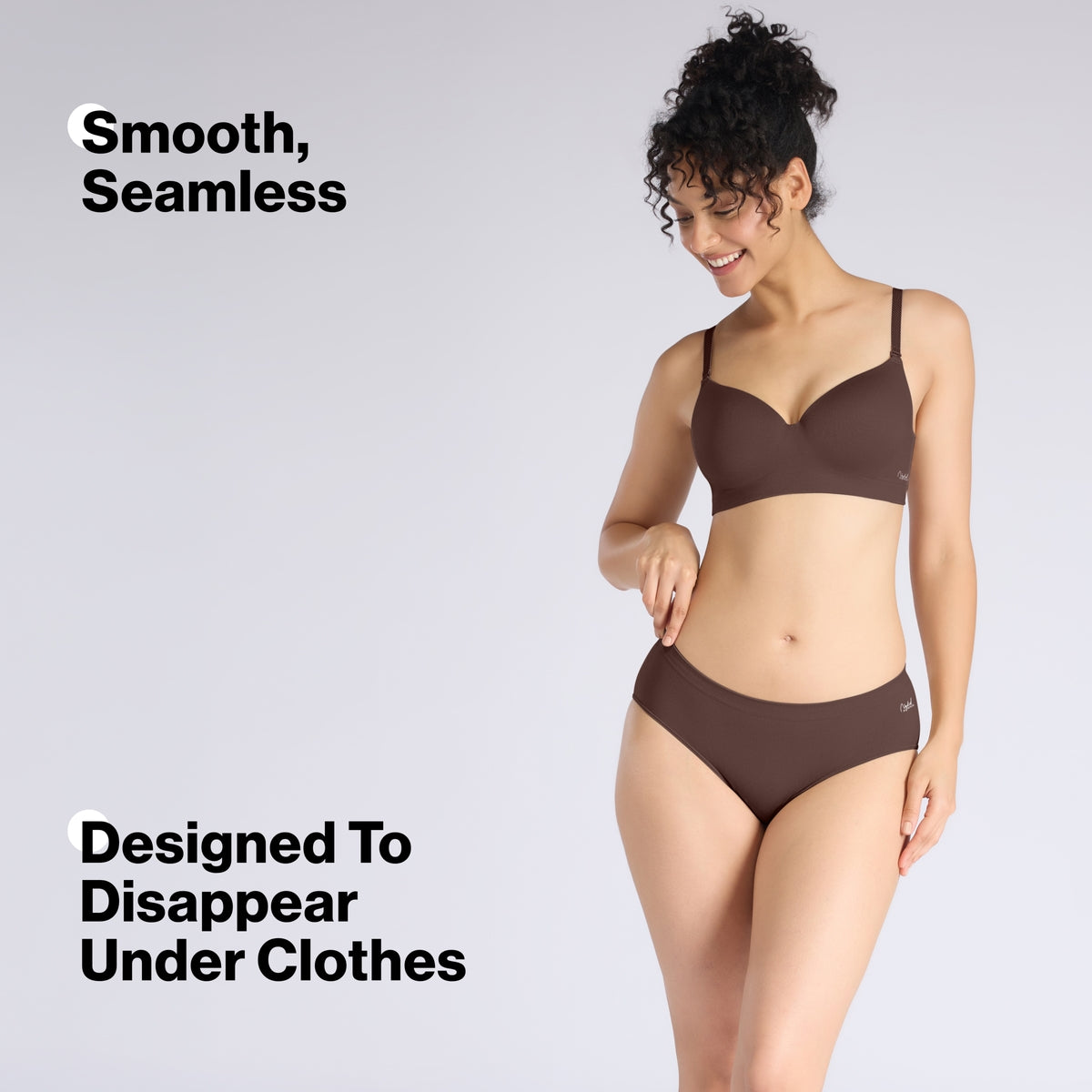 Nykd By Nykaa Adapt360° Seamless NBL Multiway Non-Wired  Everyday T-Shirt Bra With In-Built Padded Cups NYB428 Brown