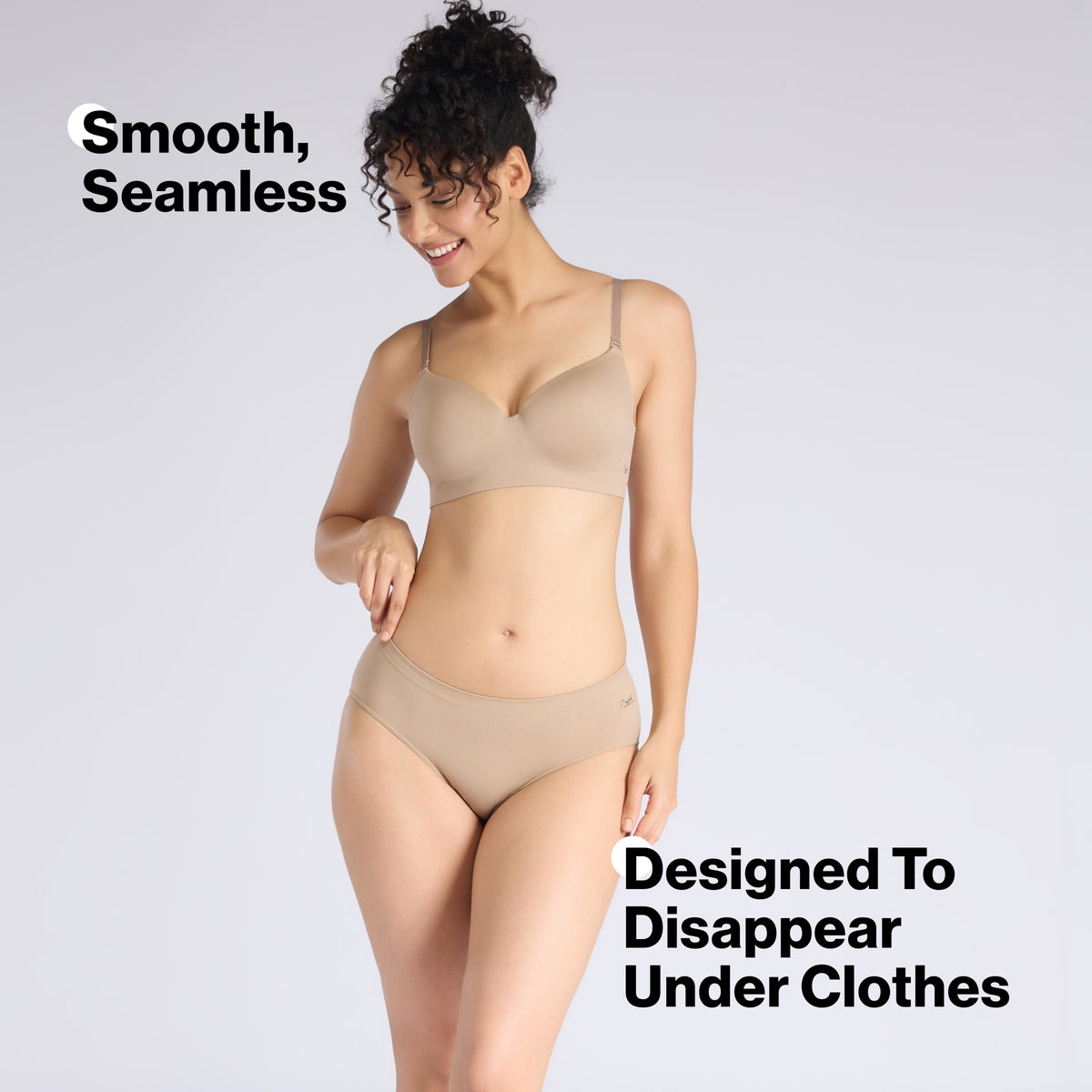 Nykd By Nykaa Adapt360° Seamless NBL Multiway Non-Wired  Everyday T-Shirt Bra With In-Built Padded Cups NYB428 D Nude