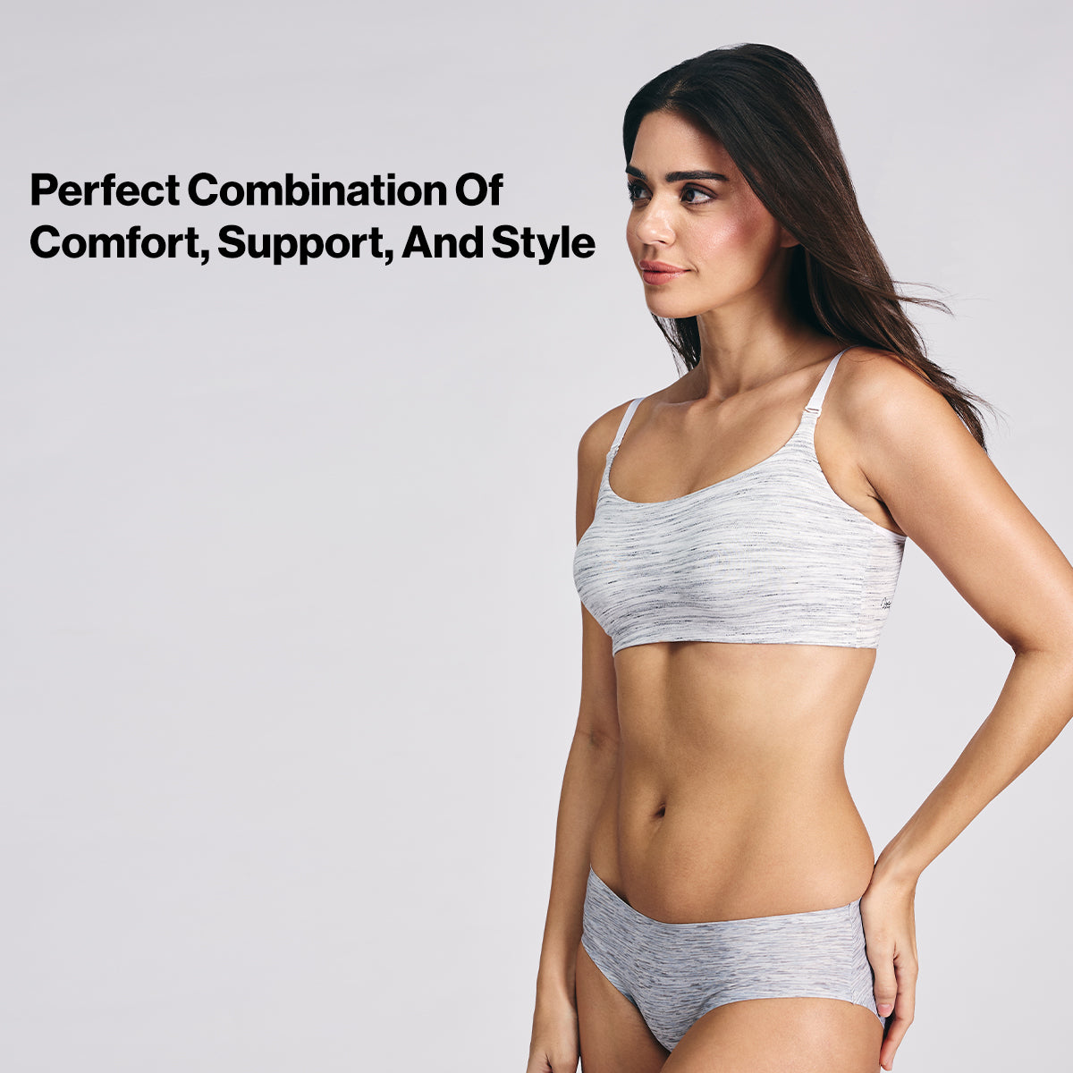 Nykd By Nykaa Easy Breezy Breathe Cotton Non-Padded Non-Wired Slip On Bra NYB430 Off white Slub