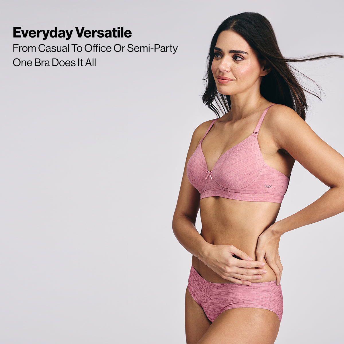 Nykd By Nykaa Magic Lift Multiway Breathe Cotton Padded Non-Wired T-Shirt Bra NYB431 Blush