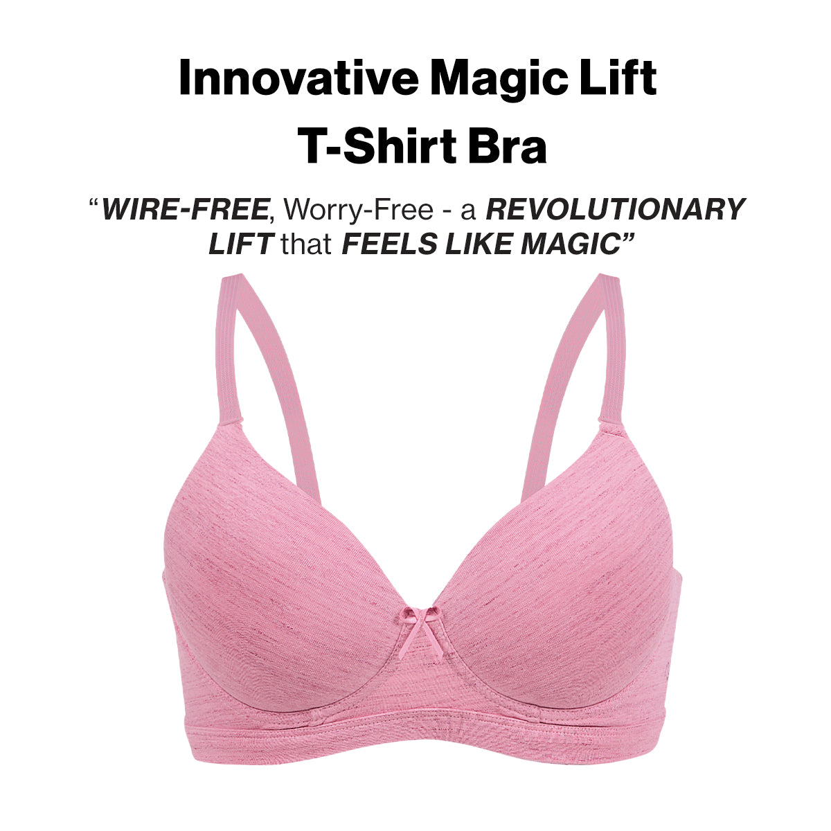 Nykd By Nykaa Magic Lift Multiway Breathe Cotton Padded Non-Wired T-Shirt Bra NYB431 Blush