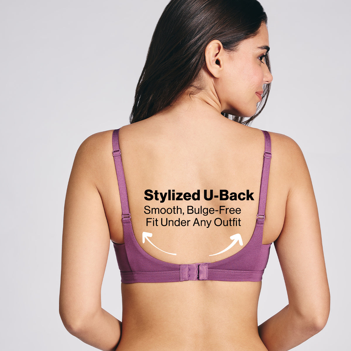 Nykd By Nykaa Magic Lift Multiway Breathe Cotton Padded Non-Wired T-Shirt Bra NYB431 Berry C