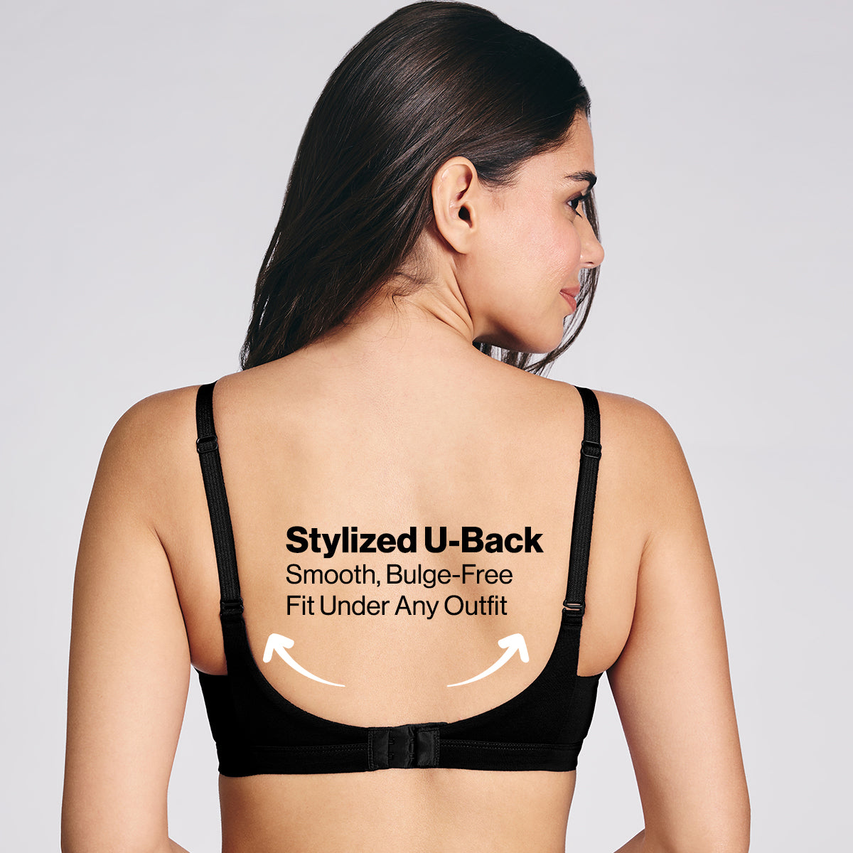 " Nykd By Nykaa Magic Lift Multiway Breathe Cotton Padded Non-Wired T-Shirt Bra NYB431 Black"
