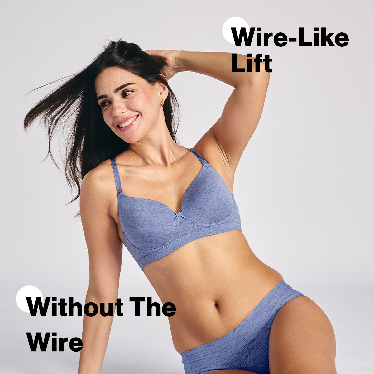 Nykd By Nykaa Magic Lift Multiway Breathe Cotton Padded Non-Wired T-Shirt Bra NYB431 D Blue