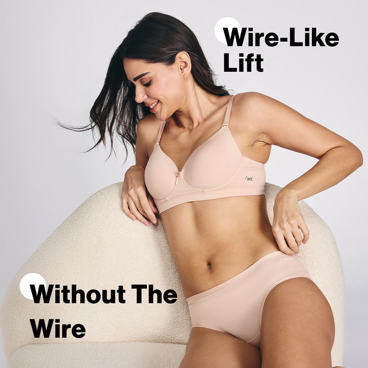 Nykd By Nykaa Magic Lift Multiway Breathe Cotton Padded Non-Wired T-Shirt Bra NYB431 Nude