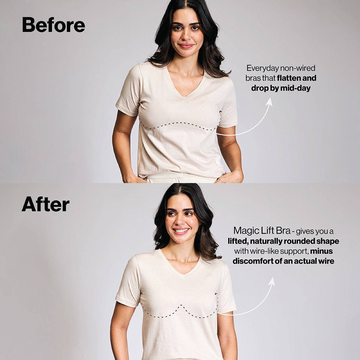 Nykd By Nykaa Magic Lift Multiway Breathe Cotton Padded Non-Wired T-Shirt Bra NYB431 Nude