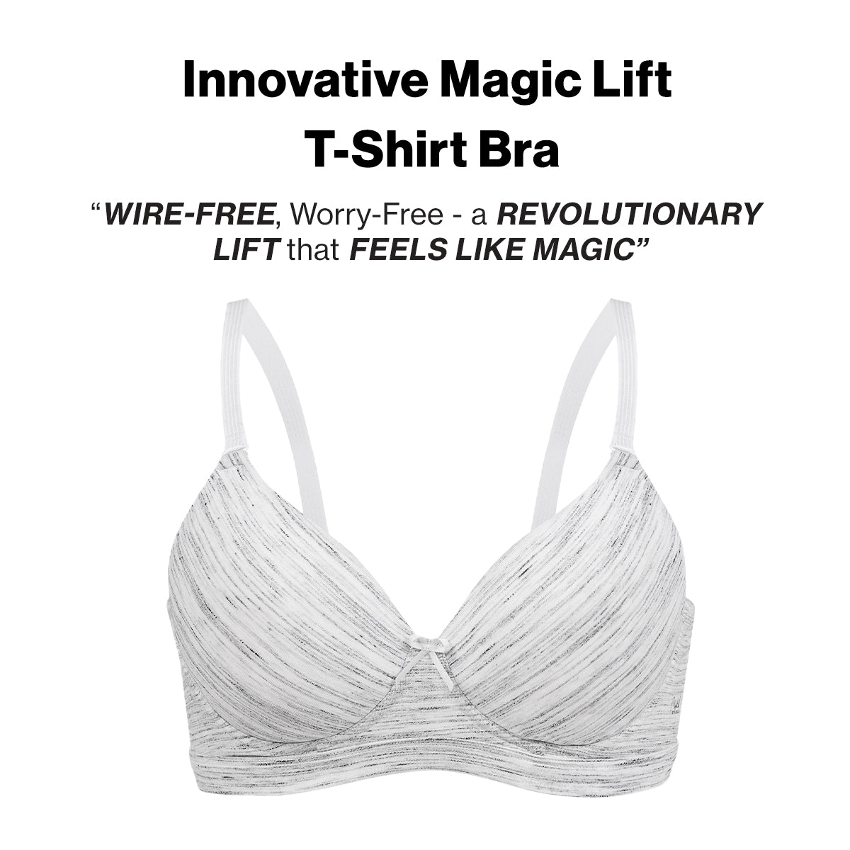 Nykd By Nykaa Magic Lift Multiway Breathe Cotton Padded Non-Wired T-Shirt Bra NYB431 Off White