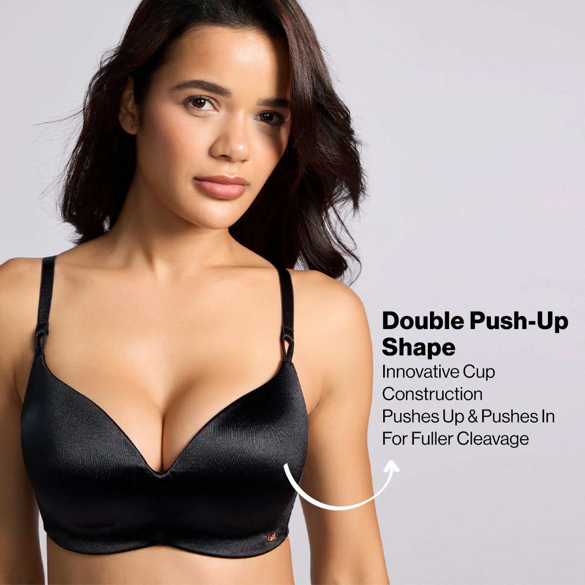 Nykd By Nykaa Magic Lift Wirless Push-Up Bra Powered By Pillow Cup Tech-NYB441 Black
