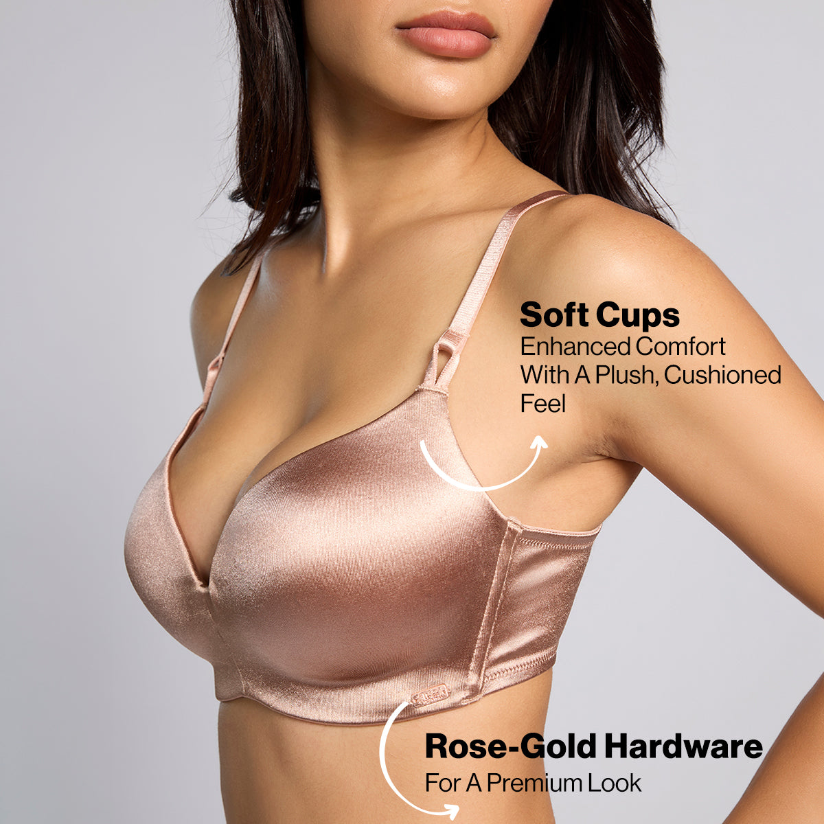 Nykd By Nykaa Magic Lift Wirless Push-Up Bra Powered By Pillow Cup Tech - NYB441 P Nude