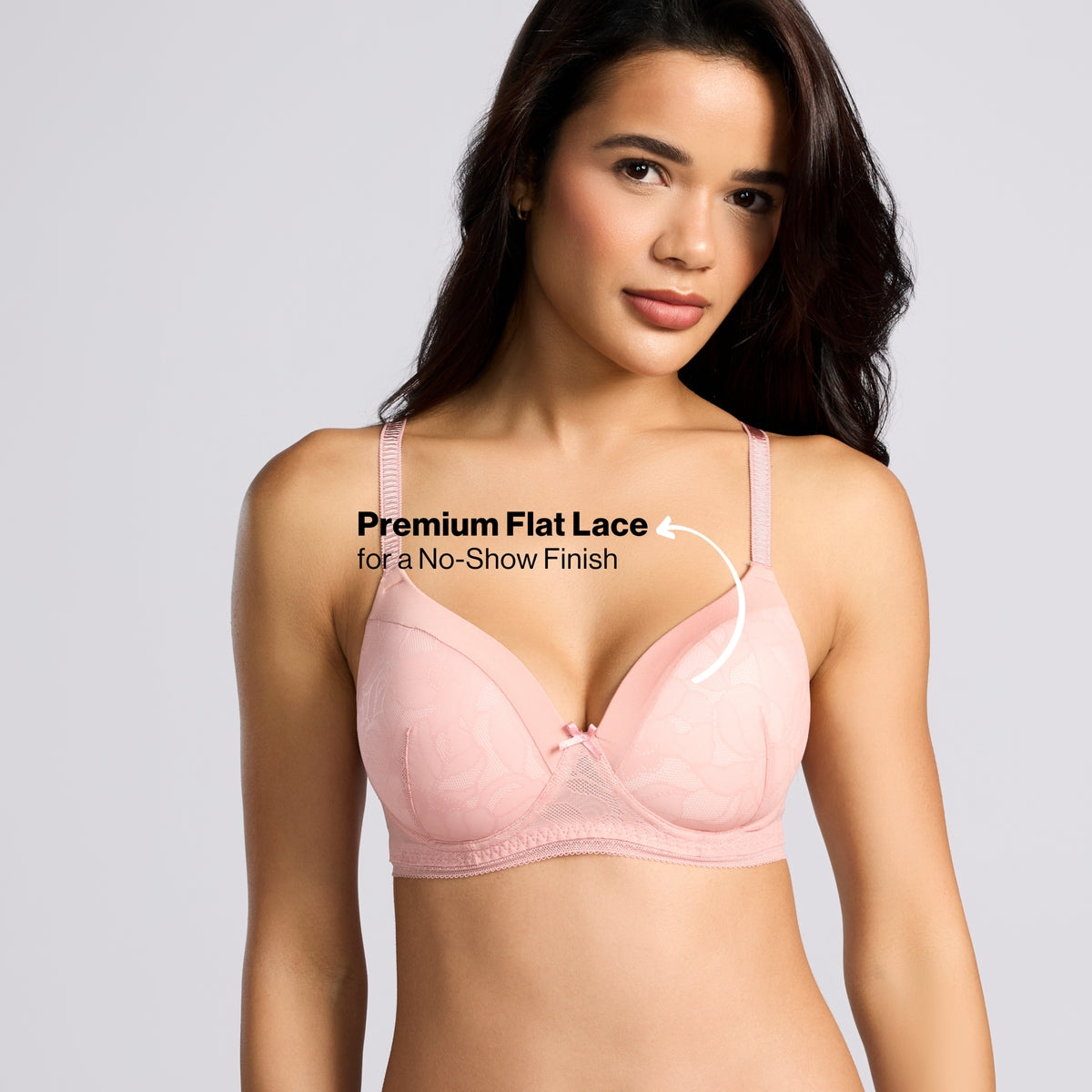 Nykd By Nykaa The Bridal Edit Lacy T-Shirt Padded Non-Wired Bra-NYB446 R Pink