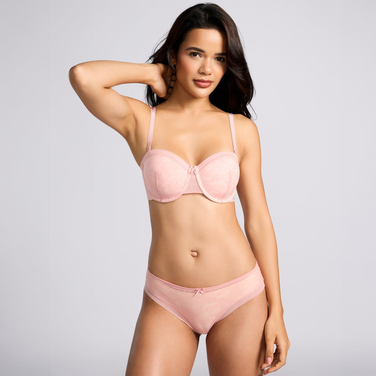 Nykd By Nykaa The Bridal Edit Lacy Strapless Padded Wired Bra-NYB448 R Pink
