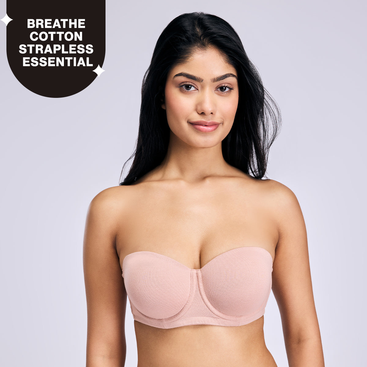 Nykd By Nykaa Ultimate 24/7 Breathe Cotton Multiway Padded Wired Strapless Bra NYB456 P NUDE