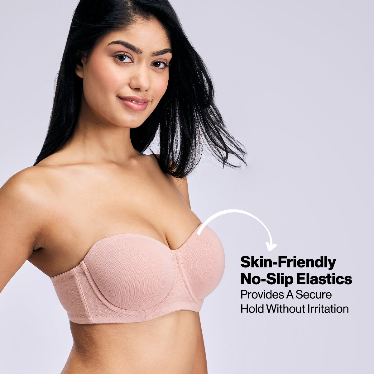 Nykd By Nykaa Ultimate 24/7 Breathe Cotton Multiway Padded Wired Strapless Bra NYB456 P NUDE