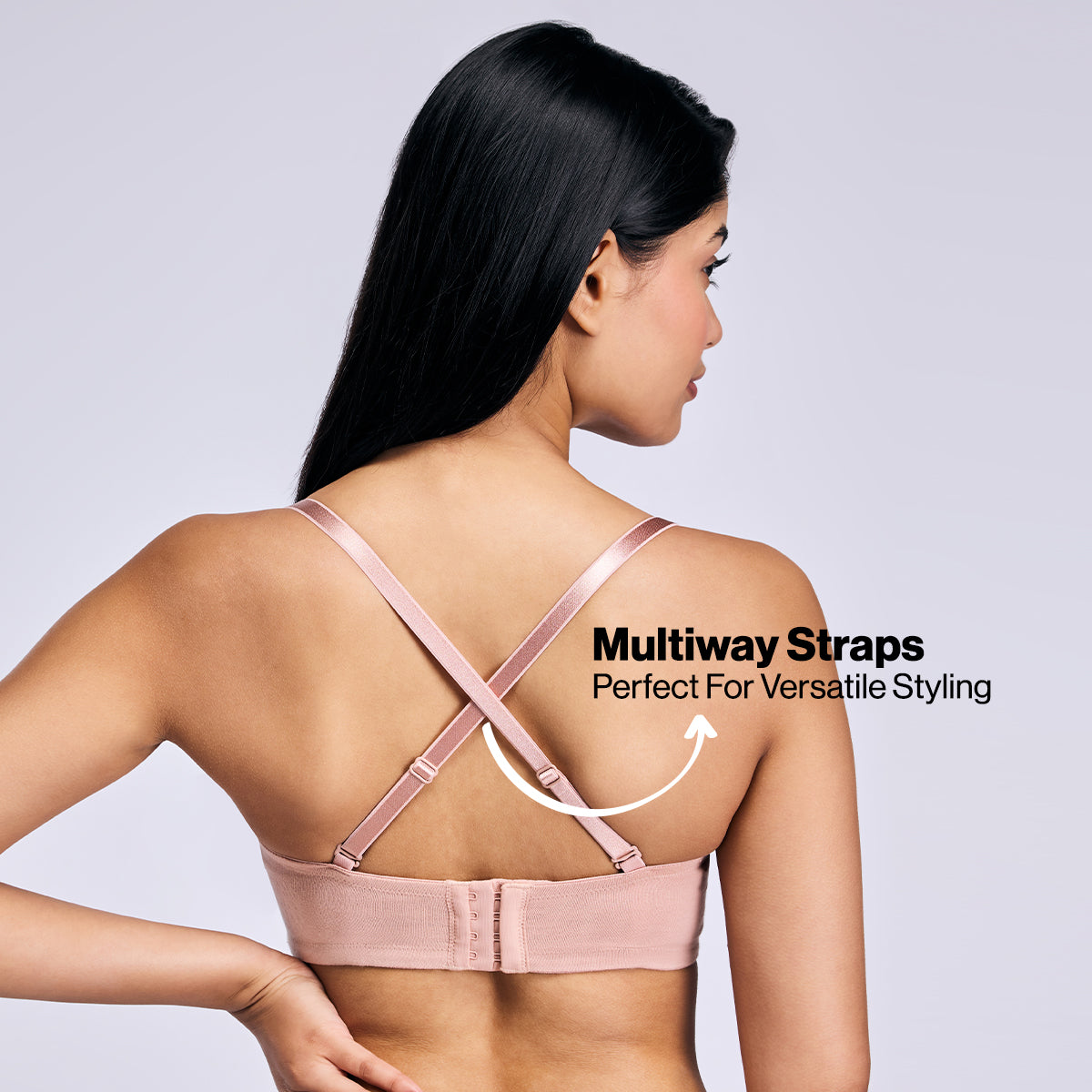 Nykd By Nykaa Ultimate 24/7 Breathe Cotton Multiway Padded Wired Strapless Bra NYB456 P NUDE