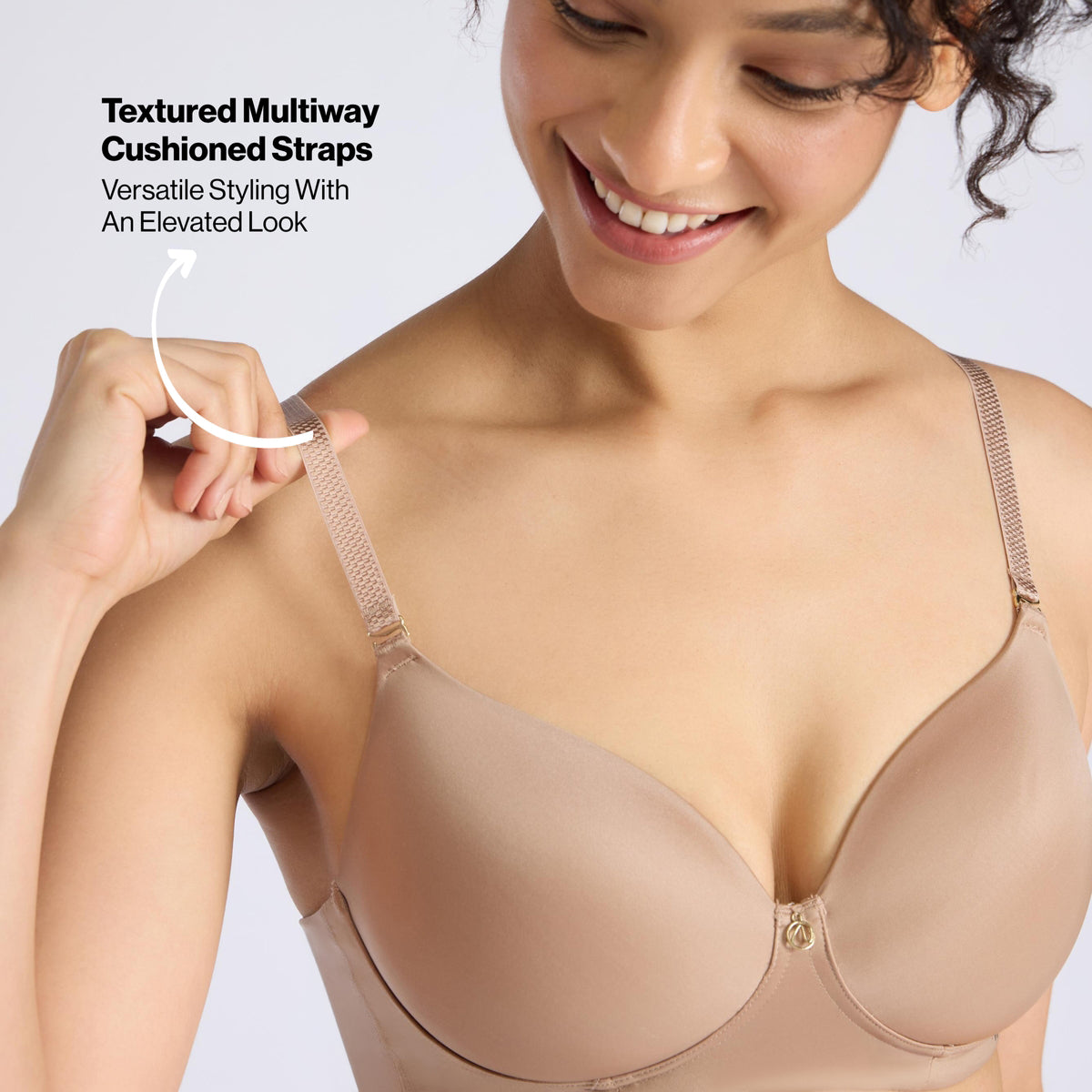 Nykd By Nykaa Ultimate 24/7 Multiway Luxe 3/4th Coverage Padded Non Wired T-Shirt Bra NYB459 D.Nude
