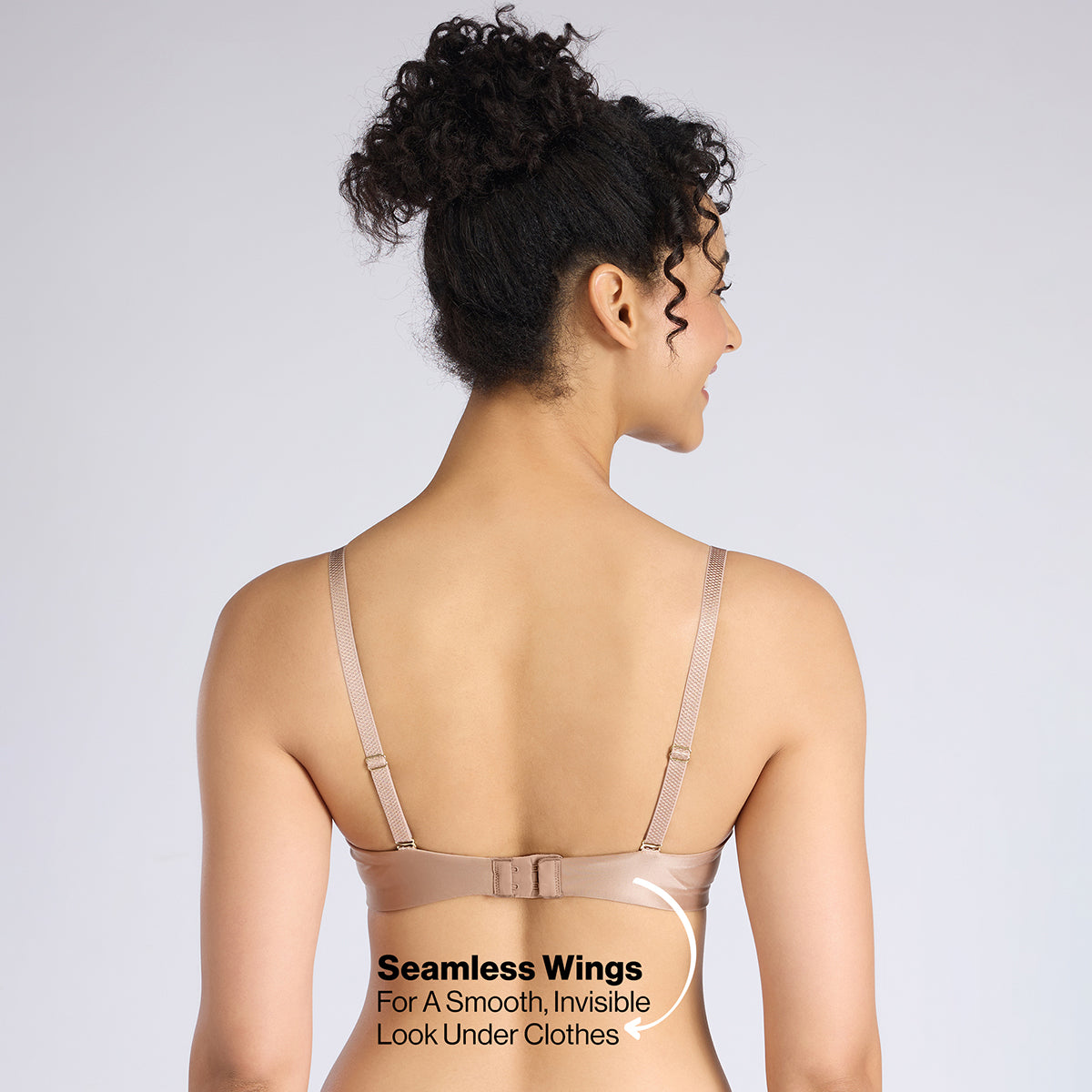 Nykd By Nykaa Ultimate 24/7 Multiway Luxe 3/4th Coverage Padded Non Wired T-Shirt Bra NYB459 D.Nude
