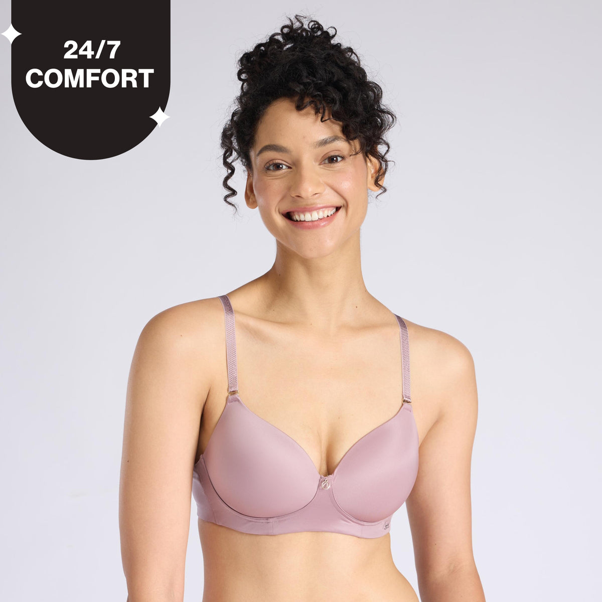 Nykd By Nykaa Ultimate 24/7 Multiway Luxe 3/4th Coverage Padded Non Wired T-Shirt Bra NYB459 Lavender