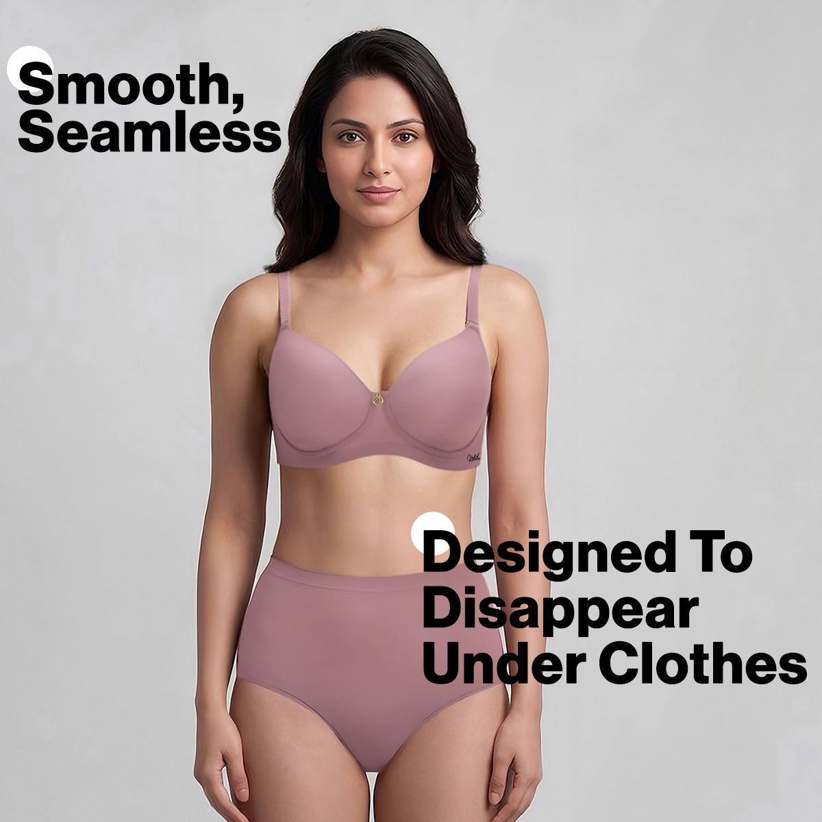 Nykd By Nykaa Ultimate 24/7 Multiway Luxe 3/4th Coverage Padded Non Wired T-Shirt Bra NYB459 Lavender