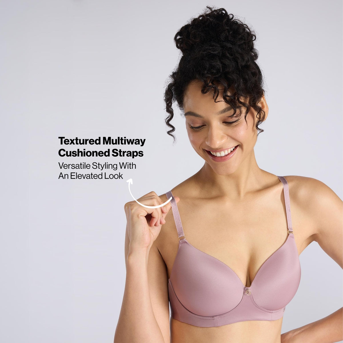 Nykd By Nykaa Ultimate 24/7 Multiway Luxe 3/4th Coverage Padded Non Wired T-Shirt Bra NYB459 Lavender