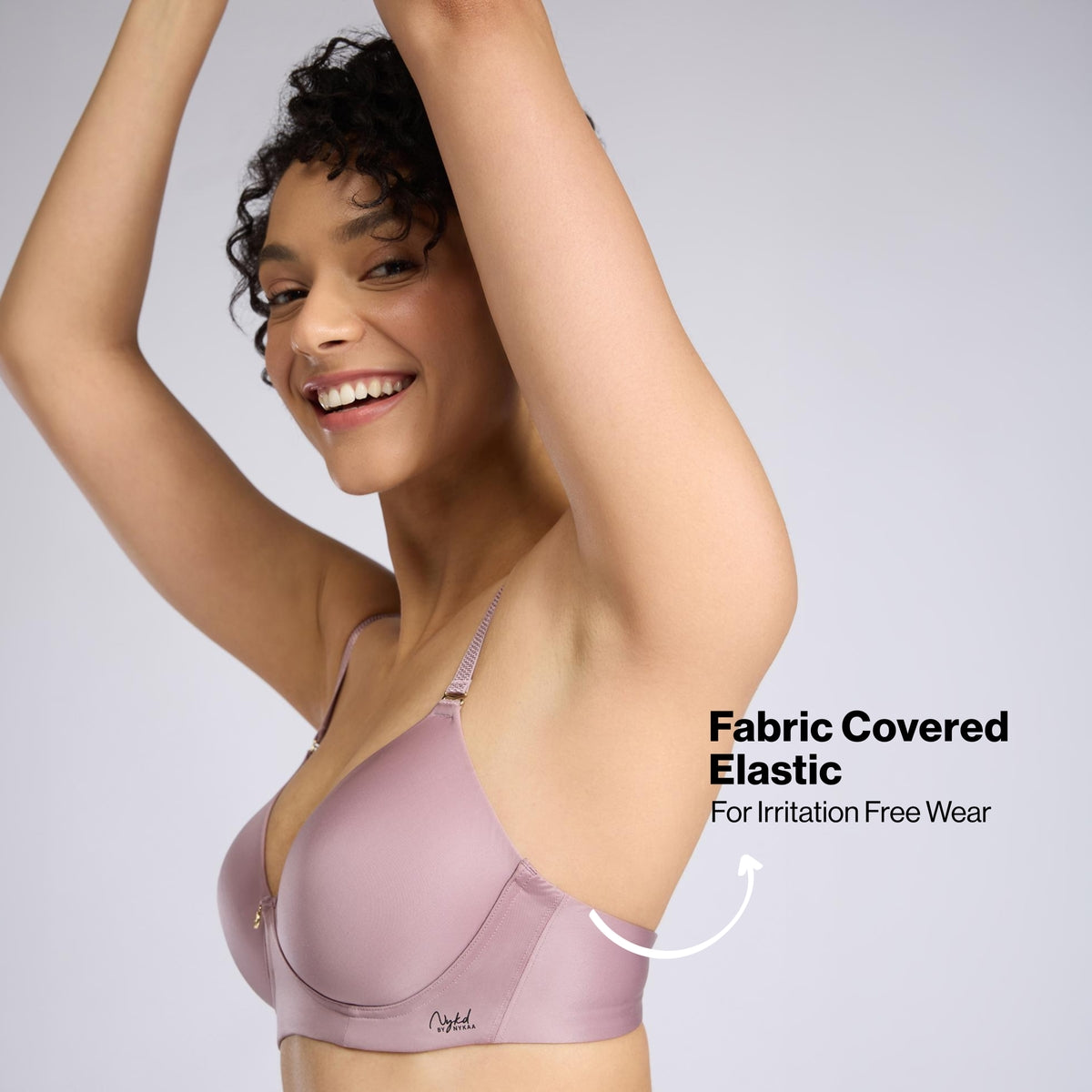 Nykd By Nykaa Ultimate 24/7 Multiway Luxe 3/4th Coverage Padded Non Wired T-Shirt Bra NYB459 Lavender