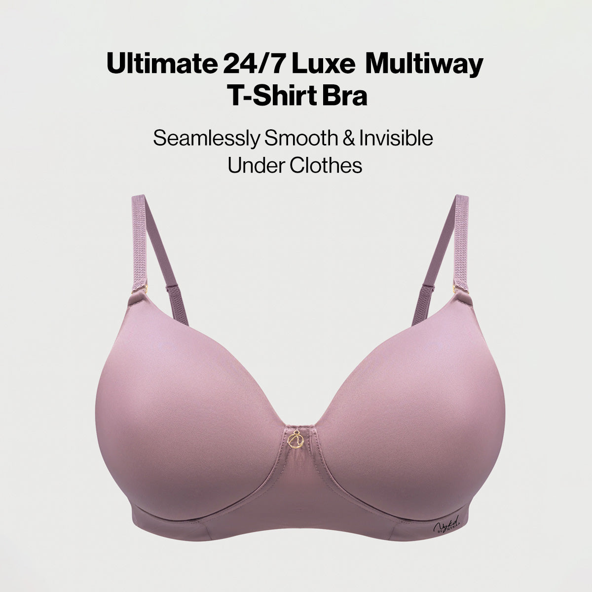 Nykd By Nykaa Ultimate 24/7 Multiway Luxe 3/4th Coverage Padded Non Wired T-Shirt Bra NYB459 Lavender