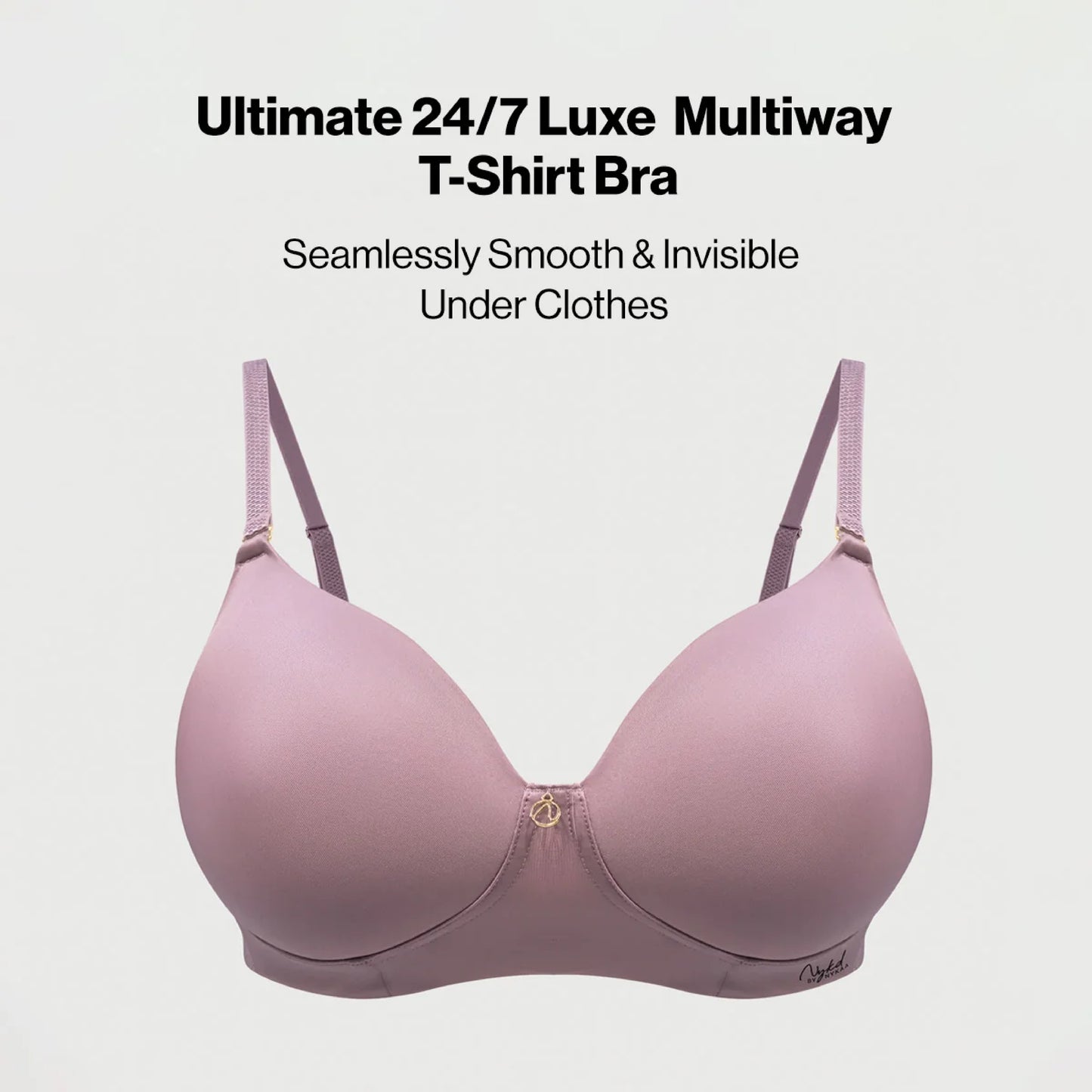 Nykd By Nykaa Ultimate 24/7 Multiway Luxe 3/4th Coverage Padded Non Wired T-Shirt Bra NYB459 Lavender