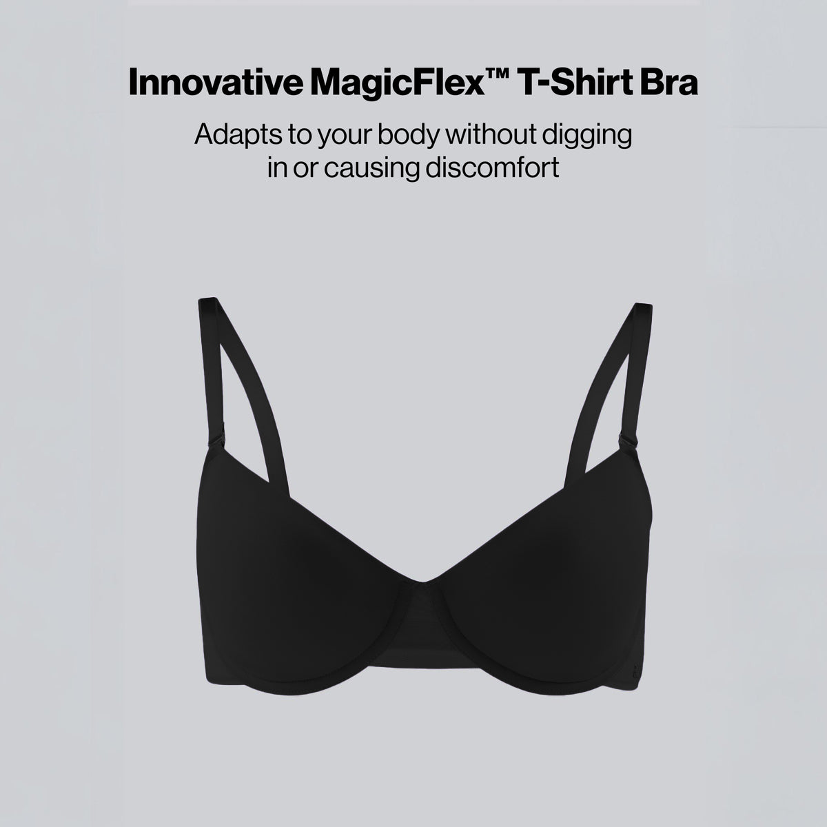 Nykd By Nykaa Multiway Balconette Body Adaptive MagicFlex™ Wire Padded NBL T-Shirt Bra NYB460 Black