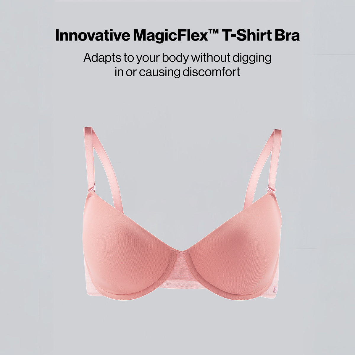 Nykd By Nykaa Multiway Balconette Body Adaptive MagicFlex™ Wire Padded NBL T-Shirt Bra NYB460 Cameo Brown