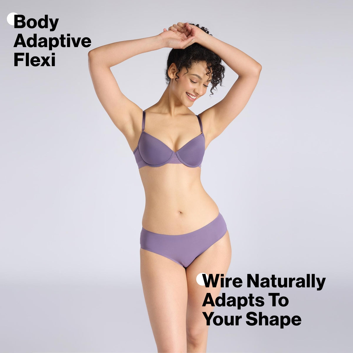 Nykd By Nykaa Multiway Balconette Body Adaptive MagicFlex™ Wire Padded NBL T-Shirt Bra NYB460 Grape