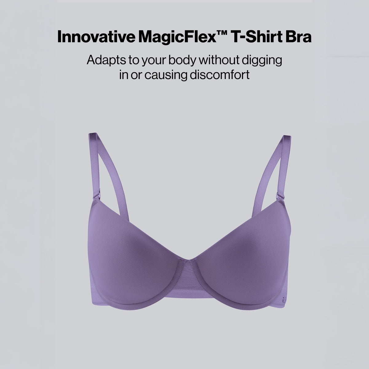Nykd By Nykaa Multiway Balconette Body Adaptive MagicFlex™ Wire Padded NBL T-Shirt Bra NYB460 Grape