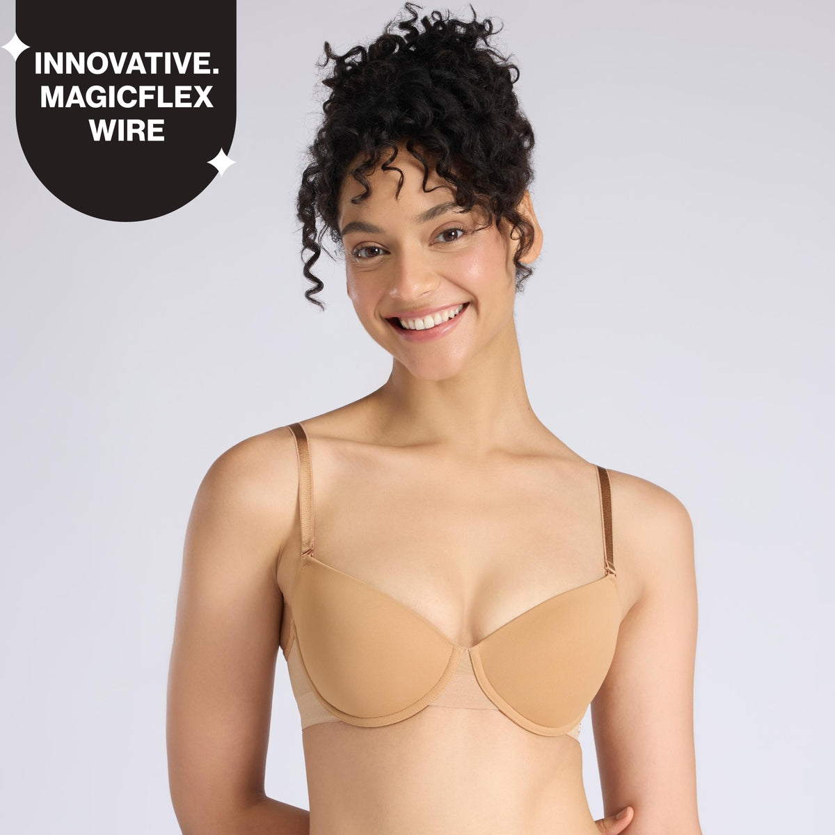 Nykd By Nykaa Multiway Balconette Body Adaptive MagicFlex™ Wire Padded NBL T-Shirt Bra NYB460 Tan