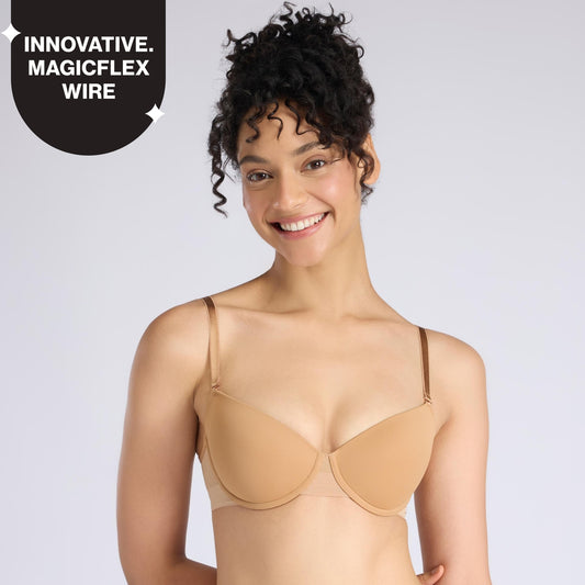 Nykd By Nykaa Multiway Balconette Body Adaptive MagicFlex™ Wire Padded NBL T-Shirt Bra NYB460 Tan