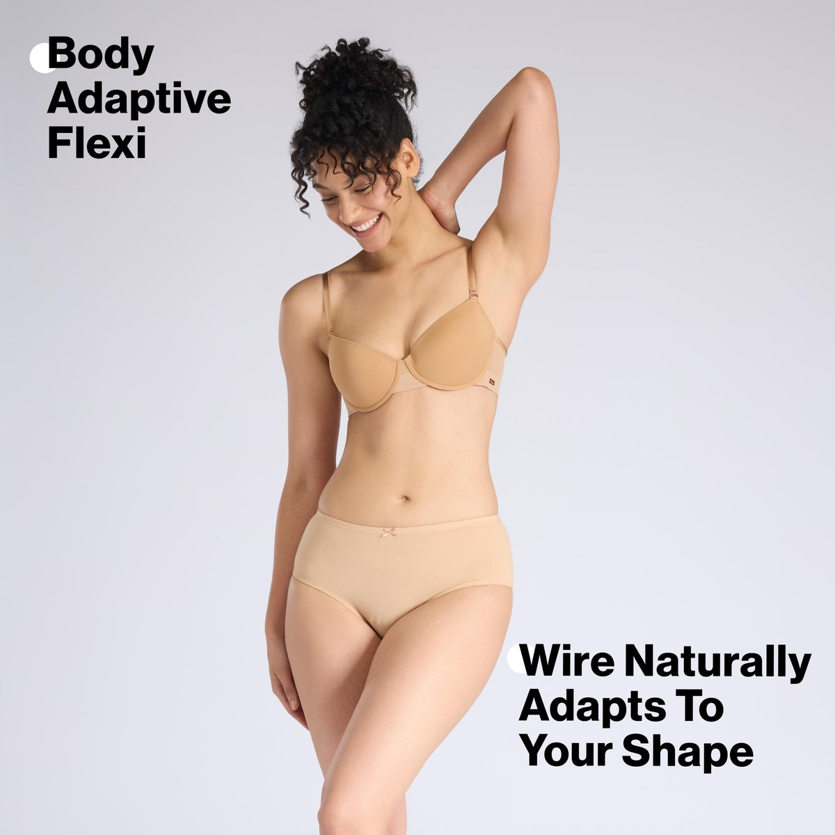 Nykd By Nykaa Multiway Balconette Body Adaptive MagicFlex™ Wire Padded NBL T-Shirt Bra NYB460 Tan