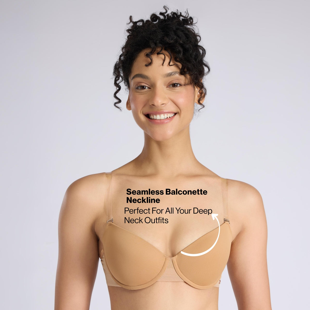 Nykd By Nykaa Multiway Balconette Body Adaptive MagicFlex™ Wire Padded NBL T-Shirt Bra NYB460 Tan