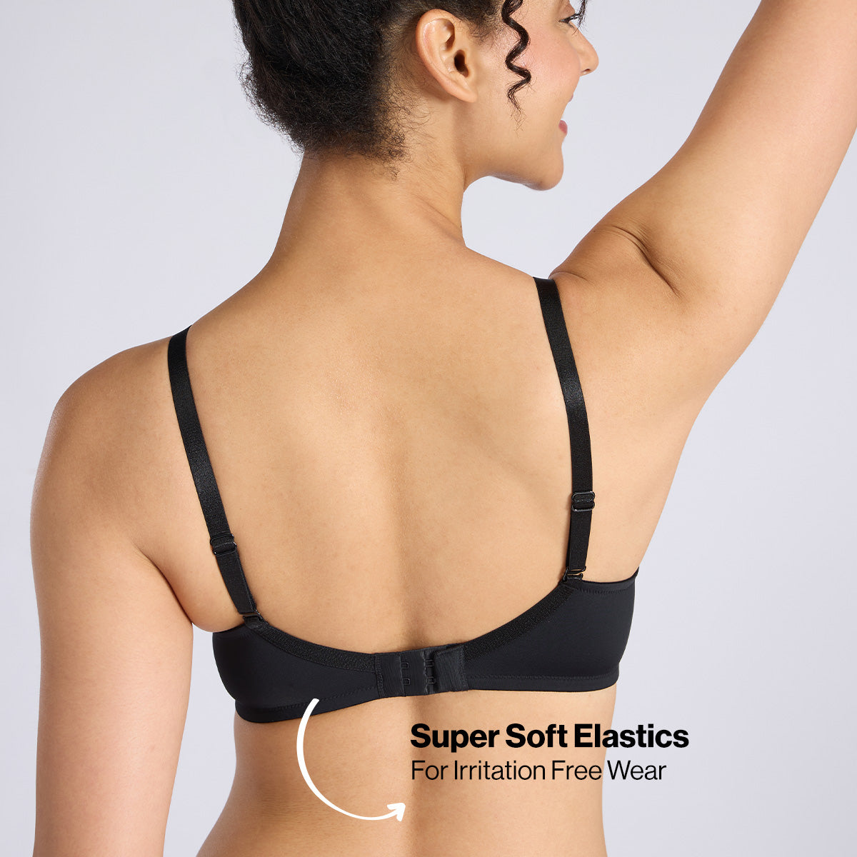 Nykd By Nykaa Multiway Padded Non-Wired T-Shirt Bra for a Naturally Rounded Shape NYB480 Black