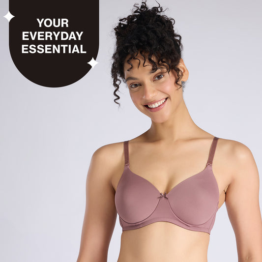Nykd By Nykaa Multiway Padded Non-Wired T-Shirt Bra for a Naturally Rounded Shape NYB480 D Grave