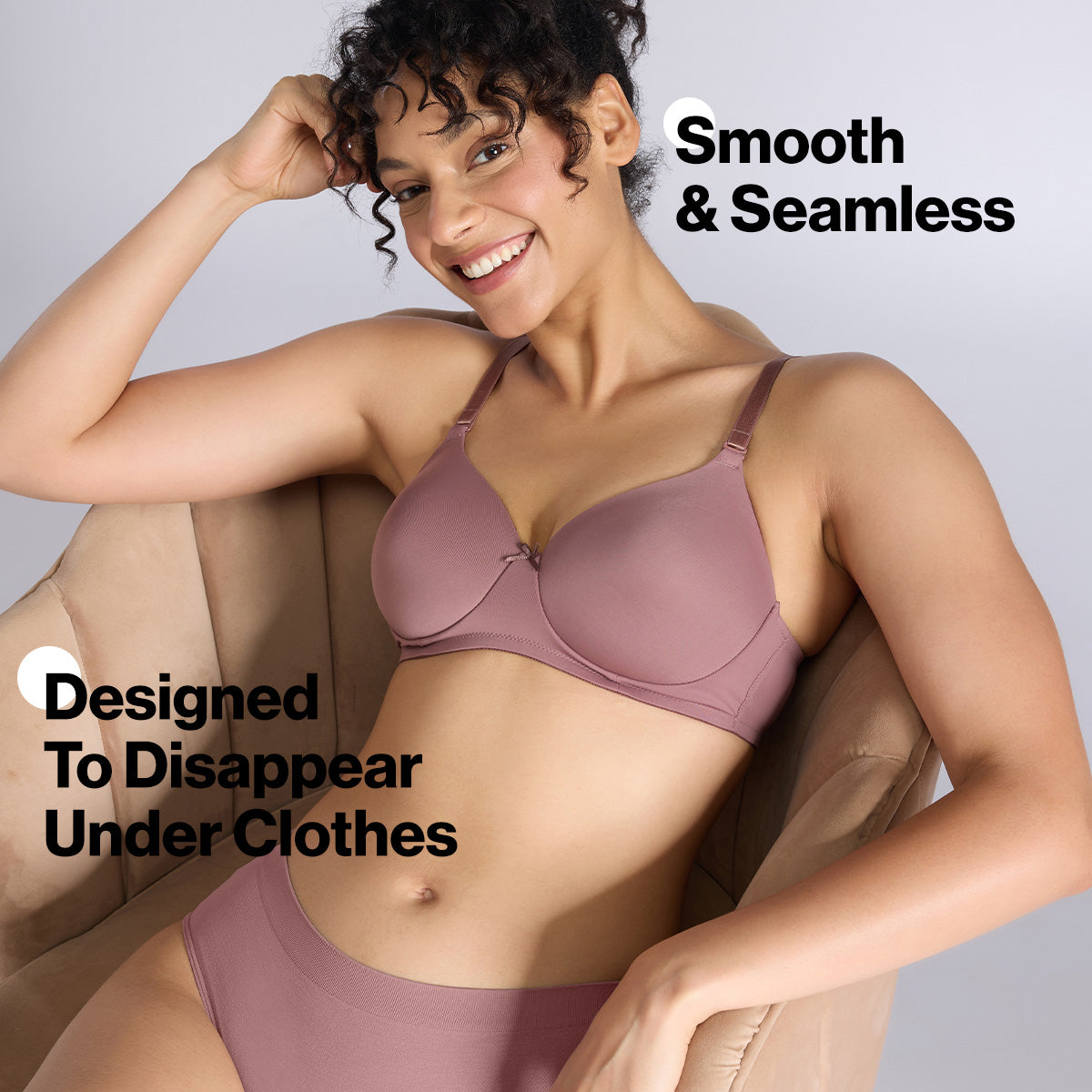 Nykd By Nykaa Multiway Padded Non-Wired T-Shirt Bra for a Naturally Rounded Shape NYB480 D Grave