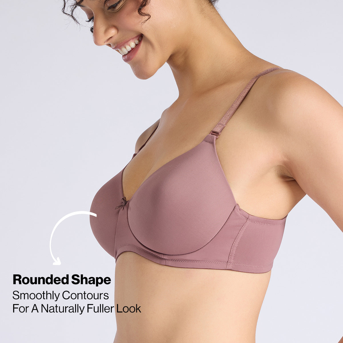 Nykd By Nykaa Multiway Padded Non-Wired T-Shirt Bra for a Naturally Rounded Shape NYB480 D Grave