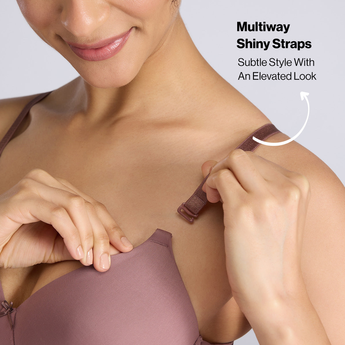 Nykd By Nykaa Multiway Padded Non-Wired T-Shirt Bra for a Naturally Rounded Shape NYB480 D Grave