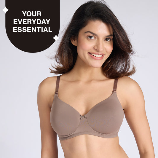Nykd By Nykaa Multiway Padded Non-Wired T-Shirt Bra for a Naturally Rounded Shape NYB480 Cedar