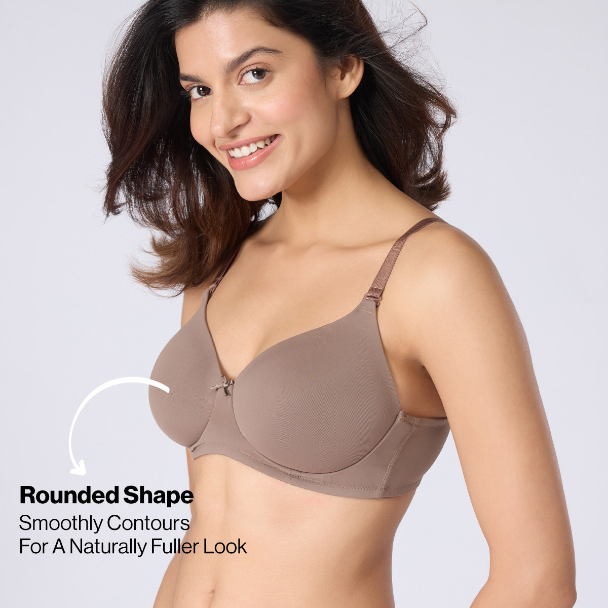 Nykd By Nykaa Multiway Padded Non-Wired T-Shirt Bra for a Naturally Rounded Shape NYB480 Cedar