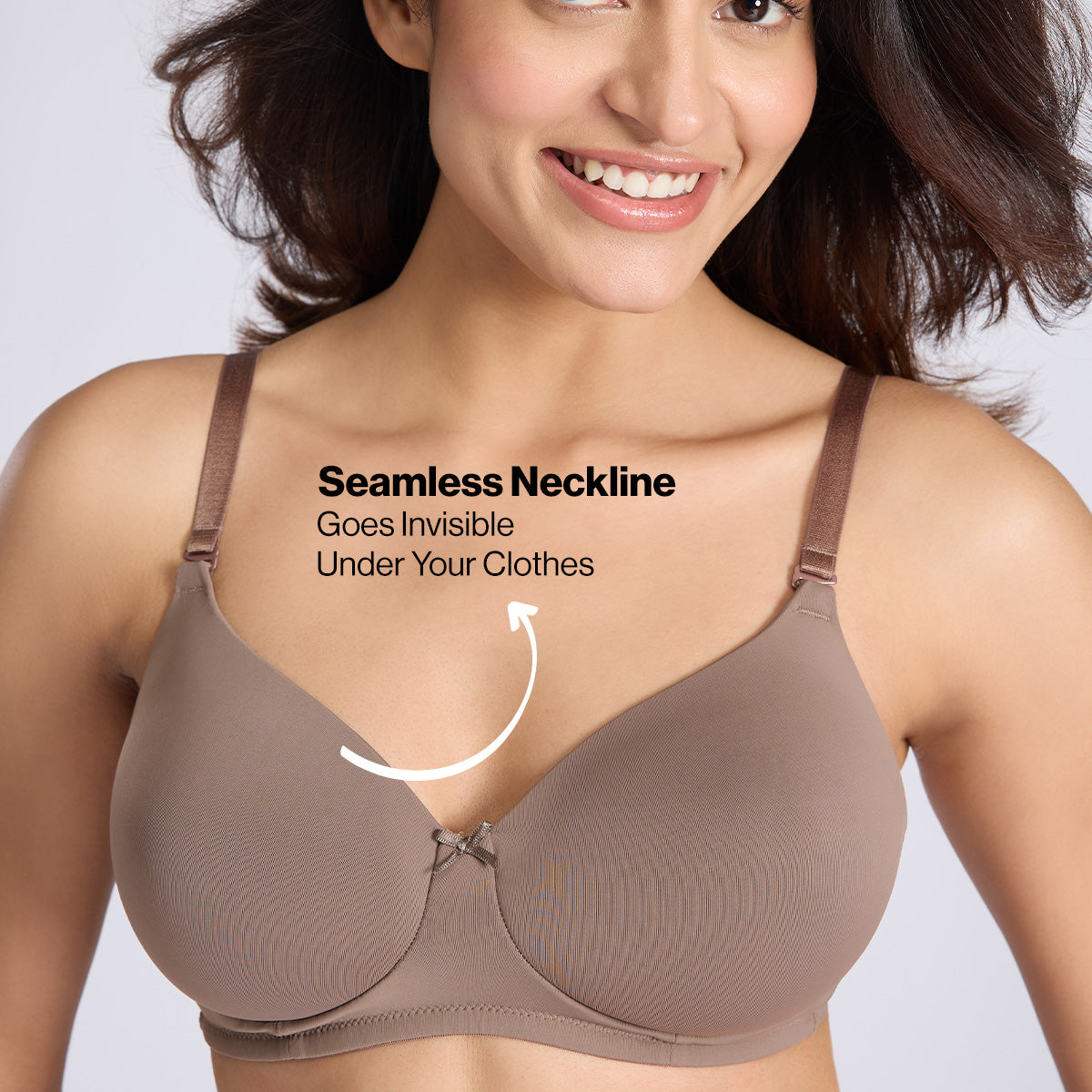 Nykd By Nykaa Multiway Padded Non-Wired T-Shirt Bra for a Naturally Rounded Shape NYB480 Cedar