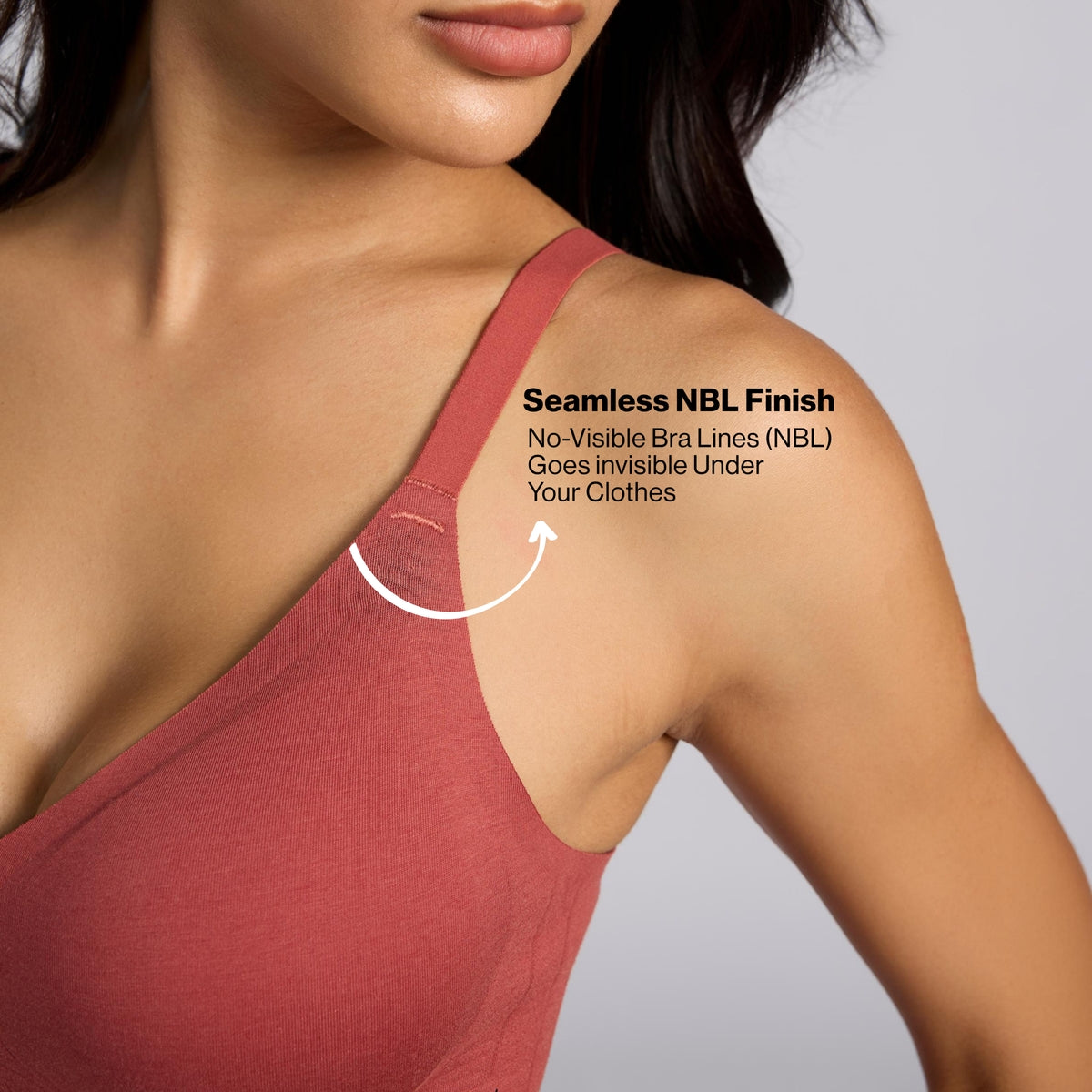 Nykd By Nykaa Invisiblend™ Cotton Modal Seamless Bonded Padded Non Wired NBL T-Shirt Bra NYB487 M Maroon