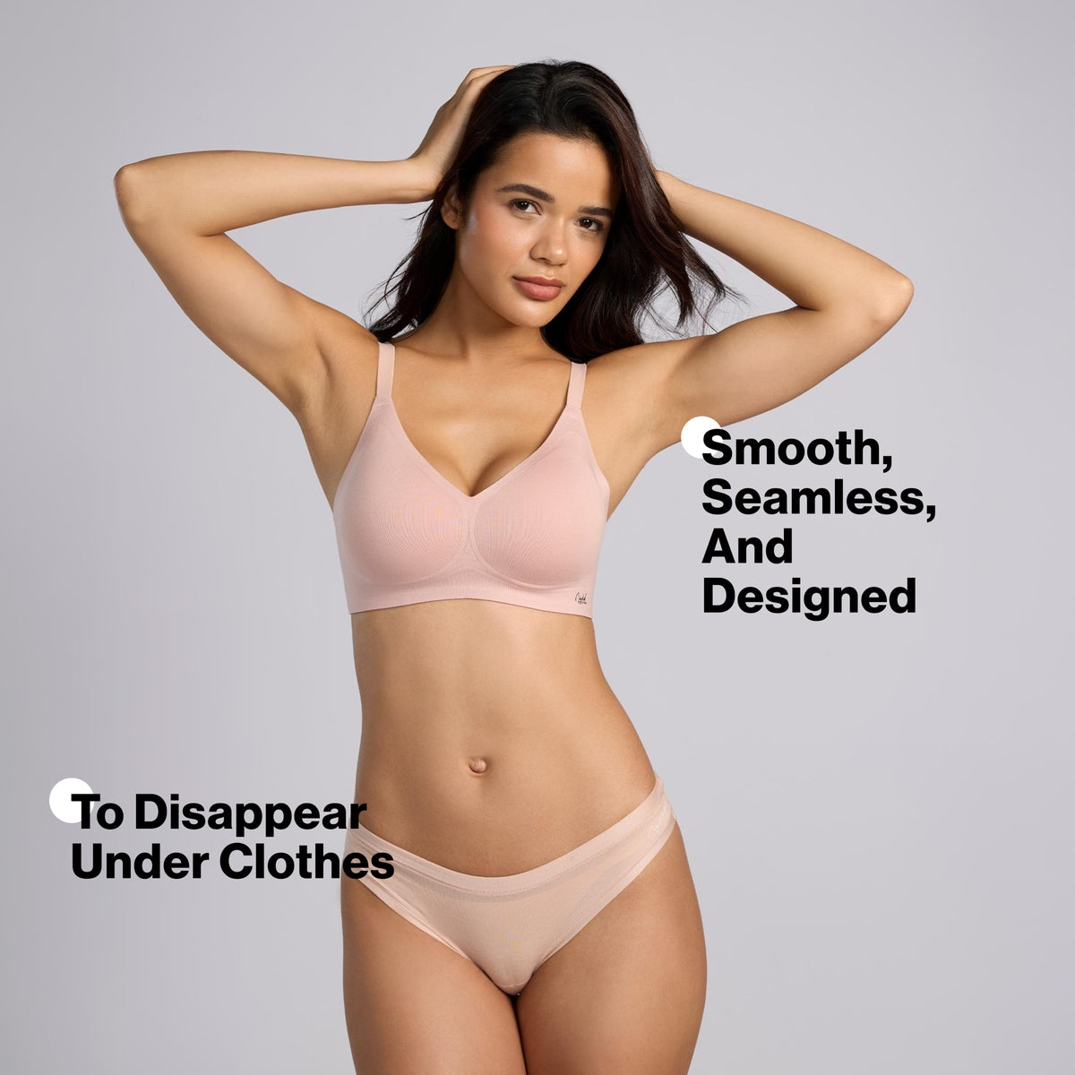 Nykd By Nykaa Invisiblend™ Cotton Modal Seamless Bonded Padded Non Wired NBL T-Shirt Bra NYB487 P Rose
