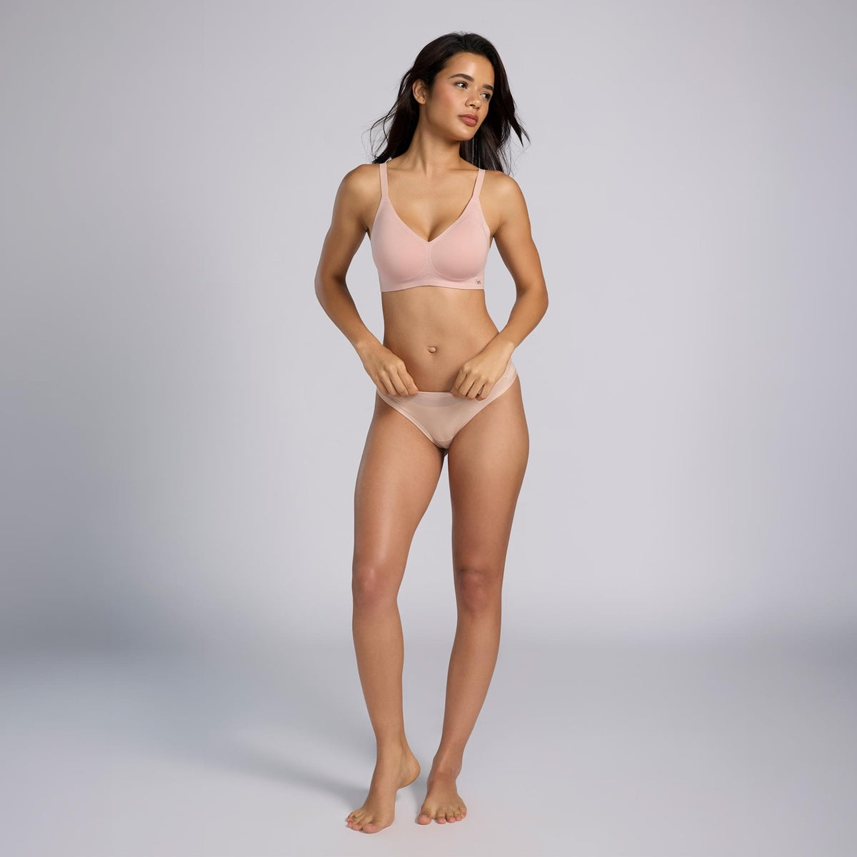 Nykd By Nykaa Invisiblend™ Cotton Modal Seamless Bonded Padded Non Wired NBL T-Shirt Bra NYB487 P Rose