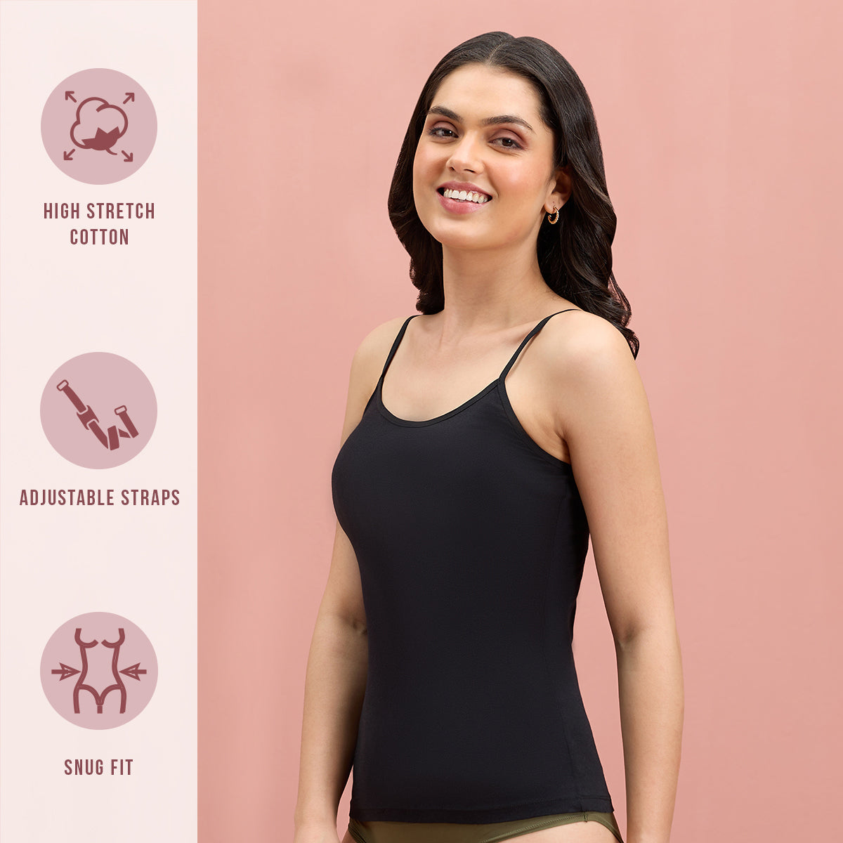 Nykd by Nykaa Pack of 2 Women Camisole-NYC007-Black & White