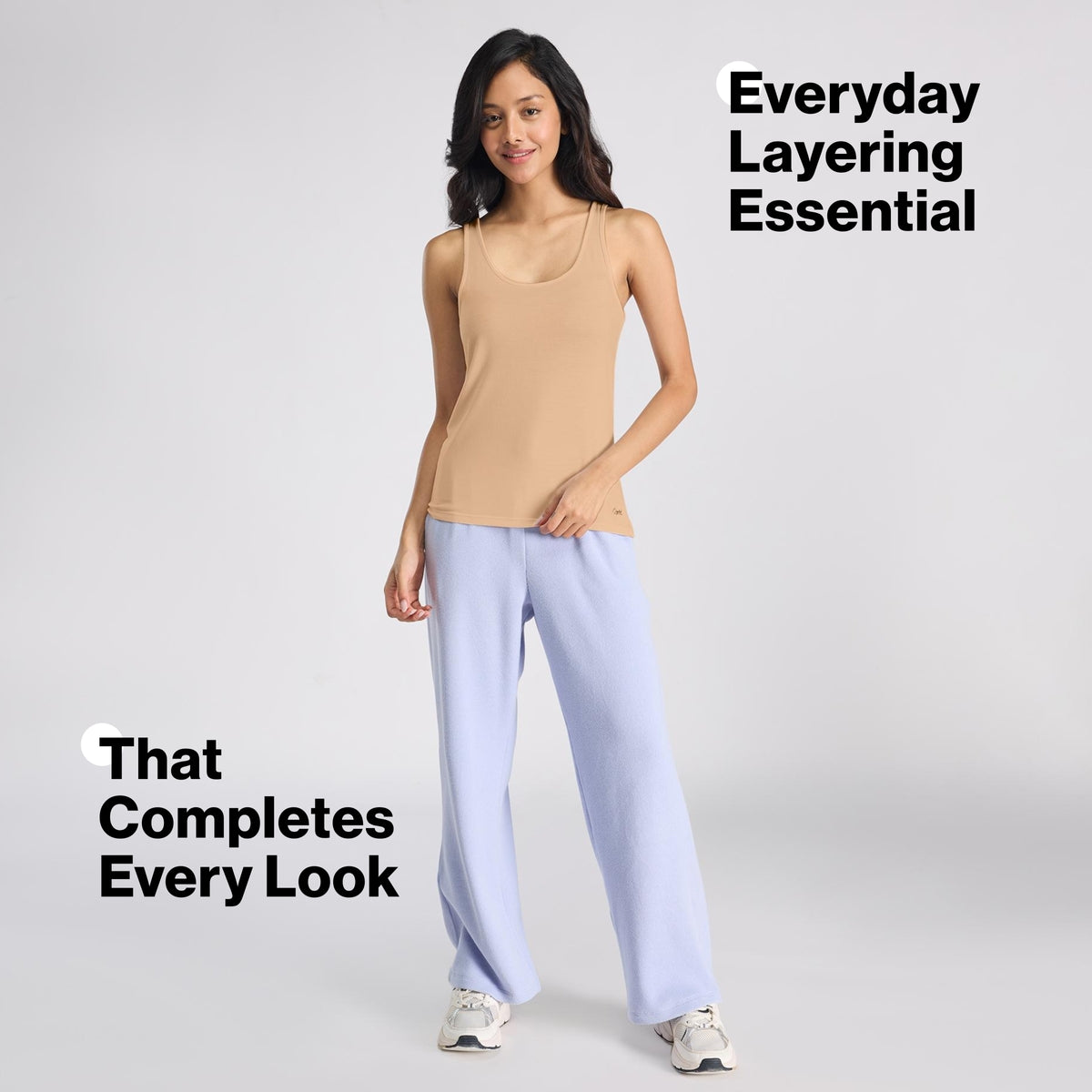 Nykd By Nykaa Luxe Modal Super Soft Camisole Tank-Everyday Layering Essential NYC016 Sand