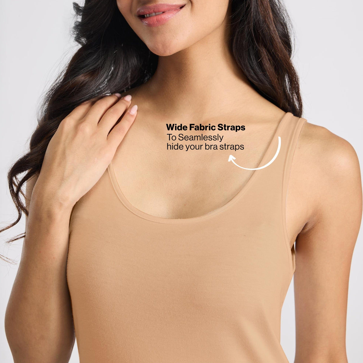 Nykd By Nykaa Luxe Modal Super Soft Camisole Tank-Everyday Layering Essential NYC016 Sand