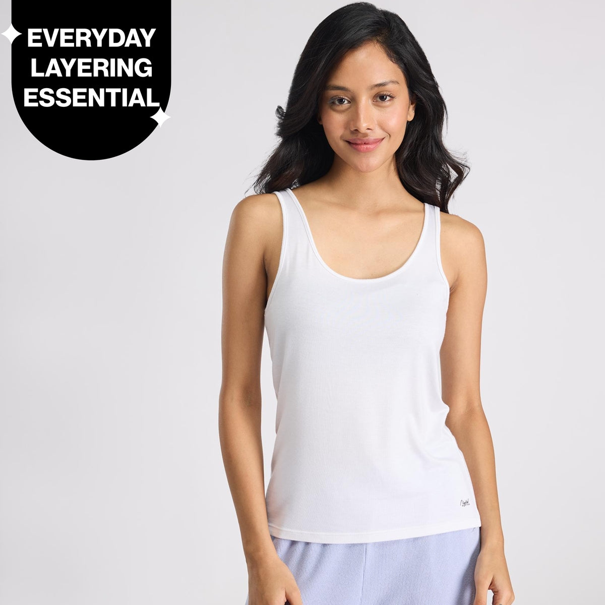 Nykd By Nykaa Luxe Modal Super Soft Camisole Tank-Everyday Layering Essential NYC016 White